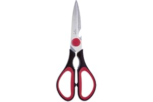 JATA HOGAR AC36 - Tijeras Cocina Multiusos: Cascanueces, Abrebotellas, Descamador de Pescado y Corte. Desmontables para Fácil Limpieza y Afilado. Filo de Acero Inoxidable. Hoja de 11 cm.