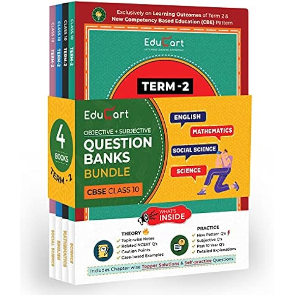 Educart Term 2 Cbse Question Bank Bundle Maths Science English Sst For Class 10 Of 22 Now Based On The Term 2 Subjective Sample Paper Of 14 Jan 22 Educart Sanjiv Sir Amazon In Books