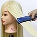 Neverland Beauty 30" Long Smooth 100% Synthetic Blonde Hair Hairdressing Equipment Styling Head Doll Mannequin Training Head Tools Braiding Cutting Student Practice Model with Clamp UK Stock