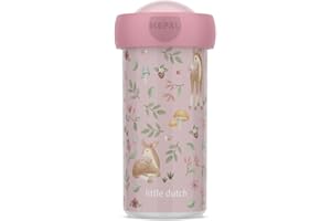 Mepal - Verschlussbecher Campus - Trinkbecher Little Dutch - Auslaufsicherer Wasserflasche für Kinder - Wiederverwendbarer Becher - BPA-frei & Spülmaschinenfest - 300 ml - Fairy Garden