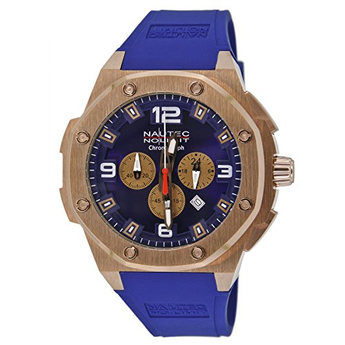 Nautec No Limit Sailfish SF QZ/RBRGRGBL - Orologio da polso da uomo, cinturino in caucciù colore blu