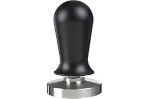Scarlet bijoux Scarlet espresso Tamper Perfetto - Pression de contact du tampon calibré à 15,8 kg - Poignée ergonomique pour porte-filtre 58 mm Noir