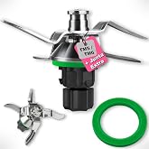 RM Pro&reg; Thermomix TM5/TM6 Blades+Extra Gasket (Includes 2 Sealing Gaskets), SUS420 Stainless Steel - Knife Compatible with Vo