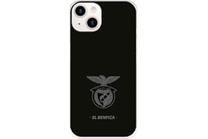 LA CASA DE LAS CARCASAS Funda para iPhone 15 del Benfica Escudo Fondo Negro tansparente para Proteger tu móvil. Carcasa de Silicona Flexible con Licencia Oficial Benfica