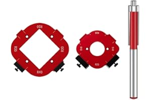 XIHXWL Router Jig and Templates Set, Aluminum Alloy Router Table Radius Guide R10 R15 R20 R25 R30 R35 R40 R50, Woodworking Corner Jig for Precision Routing, Furniture Edges & DIY Projects