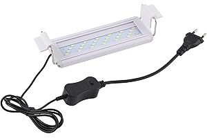 GUOML koulate Aquatic Light, LED Aquarium Light Chowane ultracienkie światło akwariowe Lampa LED Light do oświetlenia akwarium dla ryb Odpowiedni rozmiar 20-30cm Wtyczka EU 200-240V