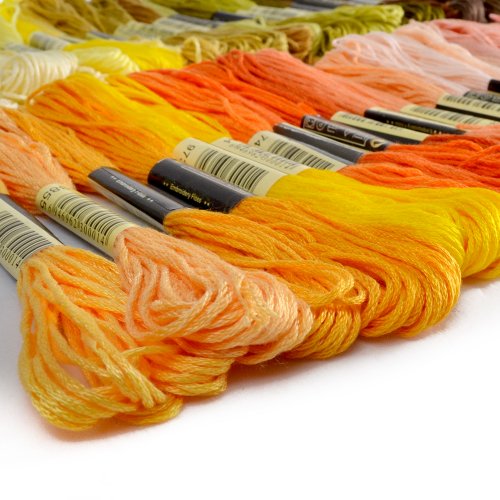 150 Docken Sticktwist Stickgarn 8m 6/faedig Multicolor farblich bunt Basteln Set - 6