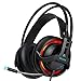 Produktbild USB Gaming Headset mit Mikrofon, Über Ohr Wired Stereo Computer Kopfhörer, Lautstärkeregler Enhanced Bass Noise Cancelling Flexible Stirnband mit LED für PC PS4 Laptop und