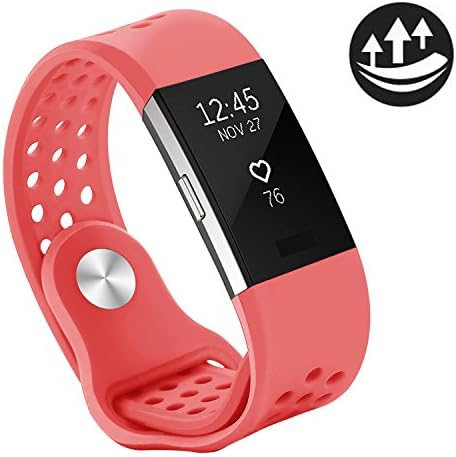 Yometome Fitbit Charge 2 Strap, Fashion Accessories Classic Edition Comfortable Replacement band for Fitbit Charge 2 Sport Wristband for Girl and Boy With Breathable Holes