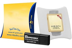 LILITOK Flashcard per 2021 R4 SDHC Scheda di Memoria con Adattatore USB, Scheda di Masterizzazione Digitale Card di Gioco Flashcard Materiale Durevole per Gioco NDS (Gold)