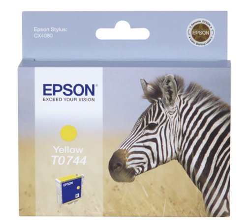 Epson T0744 Tintenpatrone Zebra, Singlepack gelb