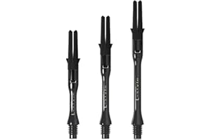 LSTYLE Dart Shafts: L-Shaft Carbon Silent - Spinning Dart Stems - Champagne Rings Included