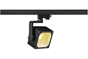 SLV EURO CUBE spot. noir. LED 3000K. 60°. IRC 90. adaptateur 3 all inclus