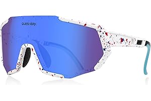 Queshark Occhiali da Sole Bambino, Occhiali Ciclismo Bambino 8-16 Anni, Montatura TR90 & Protezione UV400, Occhiali Sportivi Bambino Ragazzo per Running Ciclismo Arrampicata Tennis Baseball
