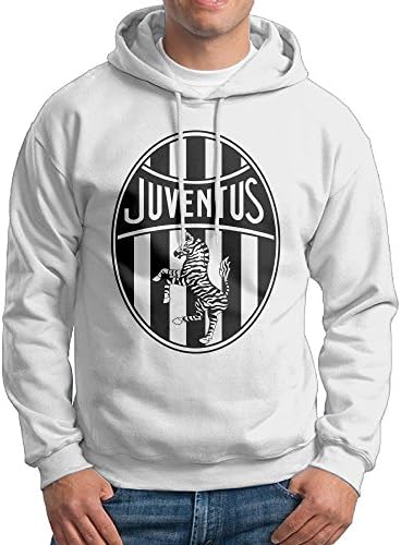 Male Juventus F.C. Logo Customized Causal 100% Cotton Hoodies -  White - 