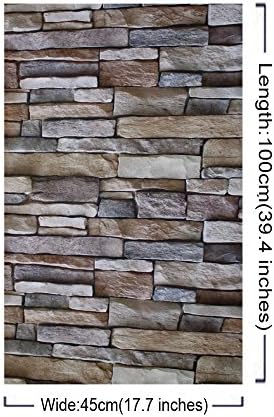 45×100 cm Backsplash Peel and Stick Moldproof Wall Stickers Room Decoration Rock Style