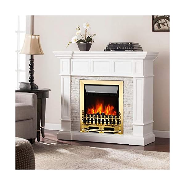 Finether 2000W Freestanding Fireplace Electric Fires/Stove Heater with Detachable Grate/Real Coal and Realistic Flame Effect - Image 3
