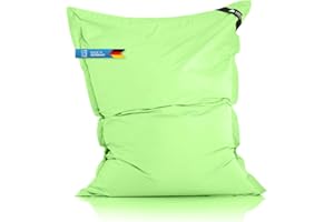 LAZY BAG Giant Bean Bag Chair XXL Indoor and Outdoor living room balcony garden bean bag 400L giant beanbag seat cushion chair for children & adults 180 x 140cm (Nylon, Green)