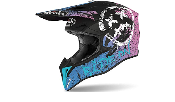 AIROH HELMET WRAAP SMILE VIOLET MATT M : Amazon.co.uk: Automotive