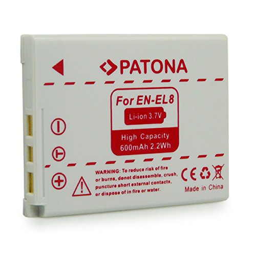 2x Batterie EN-EL8 pour Nikon CoolPix P1   P2   S1   S2   S3   S5   S6   S7c   S9   S50c   S51   S51c   S52   S52c