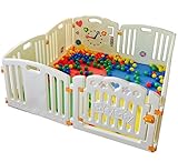 Neue Venture All Stars Baby Playpen | 8 PC ’s XXL einschließlich der Panel Tätigkeit lustige | Matten des Flur cabido und glänzende Farbe 200 Spielen Bälle | Fakten – Starke und Duable nicht toxisch Materialien, Hohe Qualität Laufstall Baby - 5