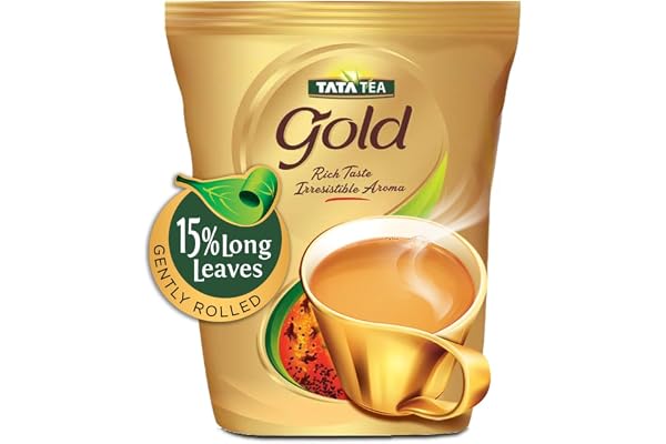 Tata Tea Gold 1kg, Premium Assam Teas With Gently Rolled Aromatic Long Loose Leaves, Rich & Aromatic Chai, Black Tea