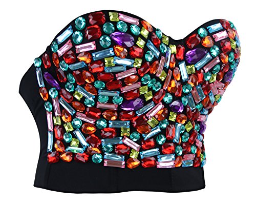 Charmian-Womens-Colorful-Rhinestone-Push-Up-Bra-Clubwear-Party-Bustier-Crop-Top