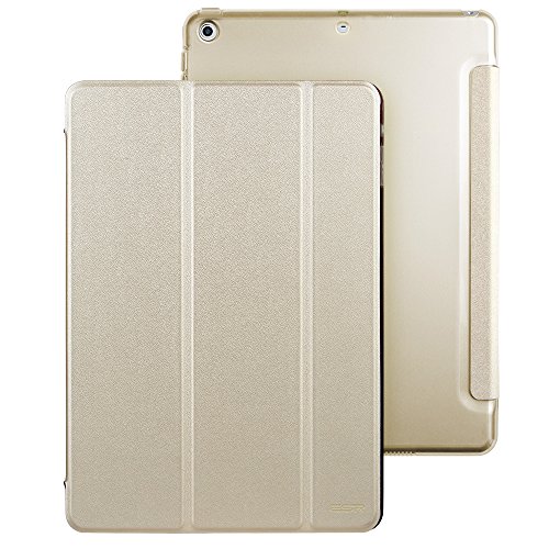 Neues iPad 2017 iPad 9.7 Zoll Hülle, ESR® Yippee Bildserie Cover Auto aufwachen / Schlaf Funktion Smart Case Wickelfalz Ledertasche mit Lichtdurchlässig Rückseite Abdeckung Schutzhülle für Neue iPad 9.7 2017 (Champagner Gold)