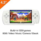 Spielkonsole, 10,9cm (4,3 Zoll) Display, 8GB, ber 1200 echte Spiele ohne Wiederholung, untersttzte Spiele GBA/GBC/GB/SFC/FC/Sega, mit MP3/MP5,Kamera-Funktion - 