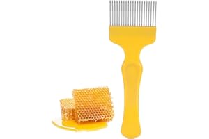 TBUQNZA jaune,1 pièce, Peigne à miel,Pelle à Miel Apiculture,Apiculture Fourche à désoperculer,Fourchette De Miel,fourchette coupe miel