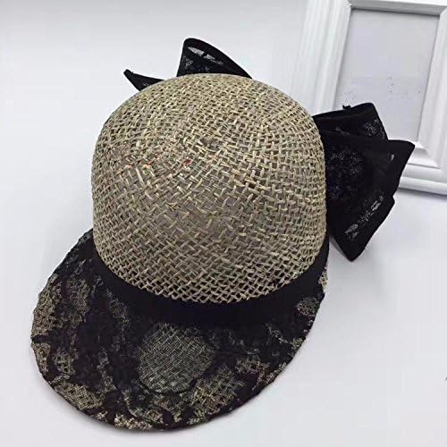 Hand Made Salted Straw Hat, Lace Bow Cap, Female Knight Equestrian Cap, Personality Hollow Baseball Cap, Sun Hat