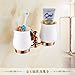 Produktbild STAZSY Europäischen Stil Zahnbürste Becher Tasse Zahnbürste Bürsten Cup Glas Doppel Cup Halter, rose gold