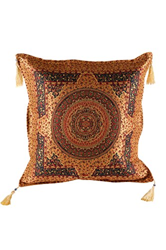 Armadahome Kissenbezug Kissenhülle Sitzkissen cushion cover orientalisch (Orange Gold)