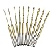 Produktbild Ils - 10 Stücke 0.6-2.2mm HSS-Spiralbohrer Set titannitriert High Speed ‹‹Steel Bohrer