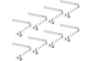 PATIKIL 6.5x4mm Kayak Paddle Snaps, 8 Pack Pole Push Button Spring Clips Steel Hollow Button Locking Tube Single Pin for Camping Awning Tent Pole