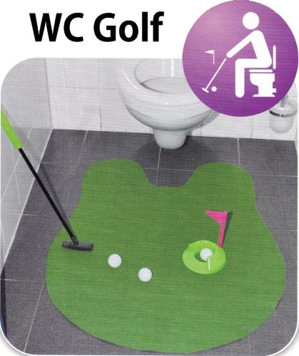 Preisvergleich Produktbild Toiletten Golf Set 7 - teilig WC Golf spielen Spiel Minigolf Geschenk Idee