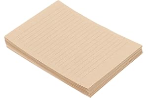 Garneck Papel de escritura vintage A4 rayado - Papel de carta antiguo con líneas para notas creativas - 100 hojas de papel kraft retro en diseño clásico ideal para oficina y escuela