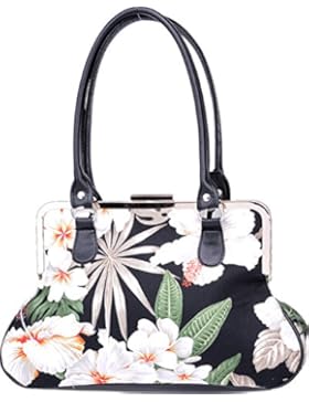 Küstenluder Damen Tasche Sylvie Hibiscus Kisslock Handtasche