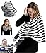 Produktbild MESE London Unisex Baby-Still-Abdeckung Krankenpflege-Kinderwagen Schal Schwarz und Weiß 70x70 cm