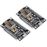 MakerHawk 2pcs NodeMcu ESP8266 Serial Wireless Module CH340 NodeMcu V3 Lua WIFI Internet of Things New Version Development Board with Free Adapter, for Arduino Programming