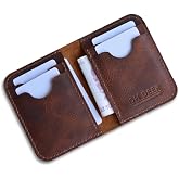 Oh Deer Leather Hakiki Deri C&uuml;zdan &ndash; 2x2 Kart B&ouml;lmeli Minimal Tasarım - Kahverengi