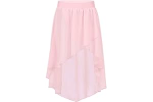 Alvivi Kinder Ballettrock Chiffonrock Tanzrock unregelmäßig Wickelrock Mädchen Ballett Trikot Kleid Ballettanzug Gr.116-164