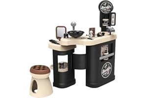 Smoby - Barber Shop, 7600320243, + 3 Anni, 3 Aree Gioco, 19 Accessori Inclusi
