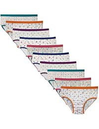 Elk Women's Cotton Printed White Panty Innerwear - 10 Pieces