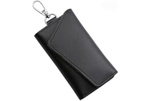 NISCAYA Leather Key Holder Organizer Pouch Case Mini Card Bag Keychain Pendant