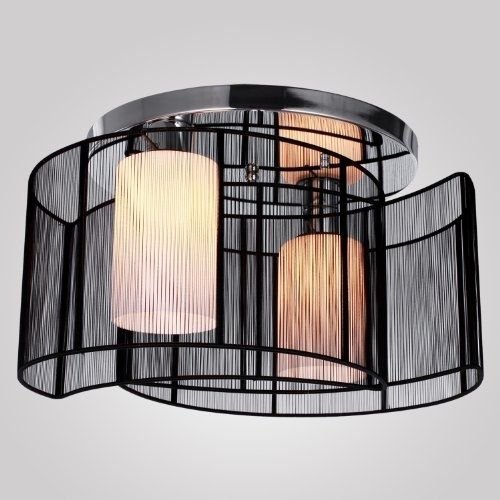 Preisvergleich Produktbild Glighone LED Deckenleuchte Deckenlampe E27 Modern Stoff Deckenbeleuchtung Romantische Schwarz aus Stoff + Eisen für Wohnzimmer Restaurant Hotel küche Villa Clubhaus Balkon Flur.. (Keine Birne enthalte