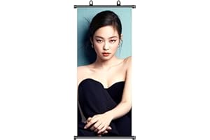 TuYines Poster Blackpink - Tableau enroulable - Objet de fan - Blackpink - Poster Jennie - Cadeau noir - Décoration d'anniversaire - 70 x 30 cm