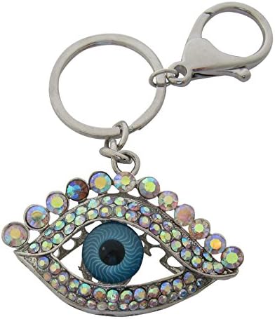 Pick A Gem Blue Good Luck Keychain Evil Eye Protection Keyrings Bag Charm