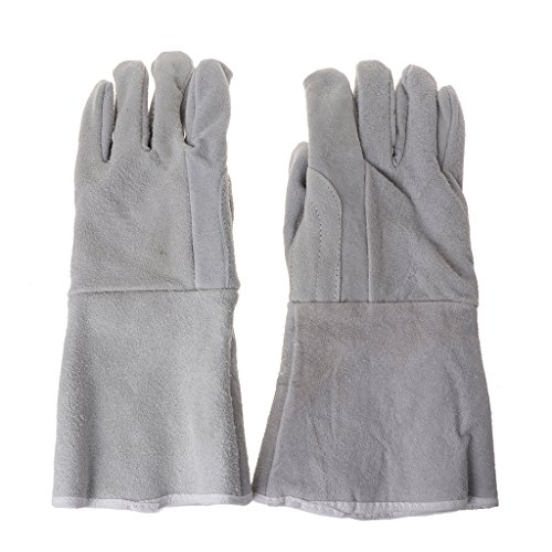 Preisvergleich Produktbild Lergo Hitzebeständige Handschuhe – Sicherheit Schmelzofen, verfeinernd, Gold-Silber