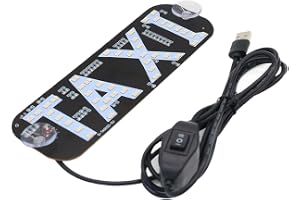Taxi LED-skylt med dubbel rödgrön belysning USB-driven för takmontering på sedaner, SUV:ar och kommersiella fordon